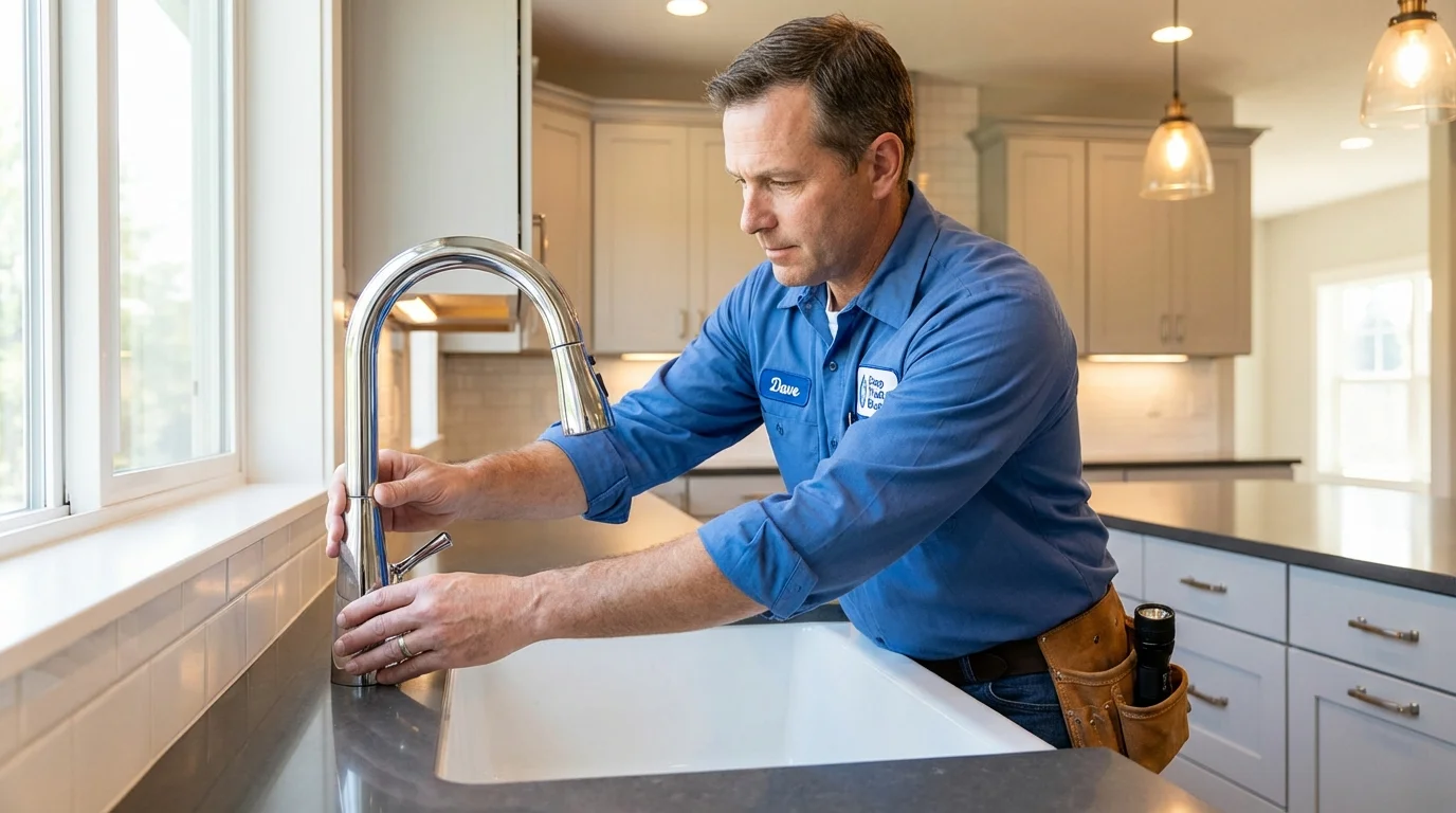 Kitchen faucet installation by Johns Plumbing LLC in Helper