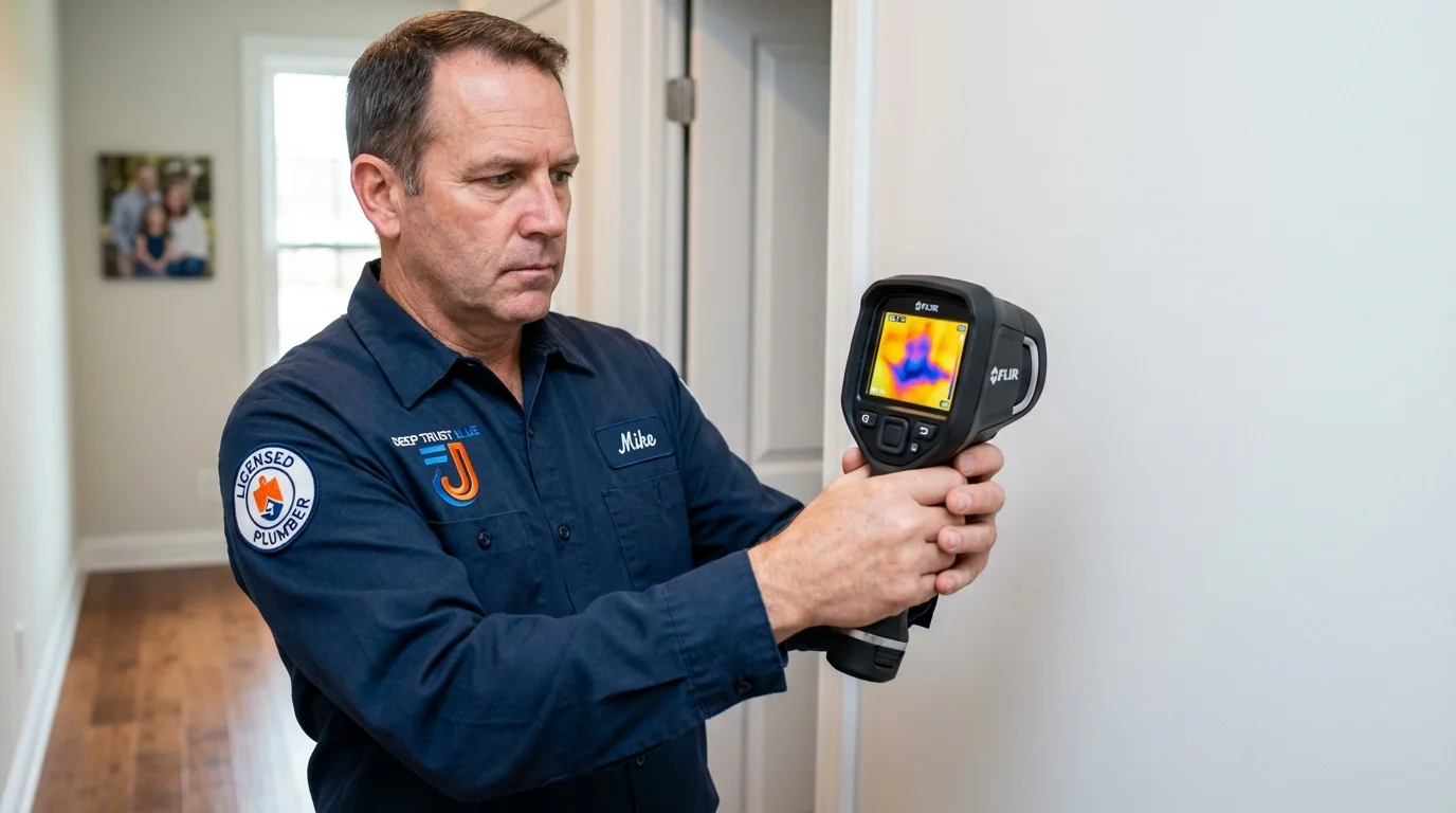 Thermal imaging leak detection by Johns Plumbing LLC in Helper